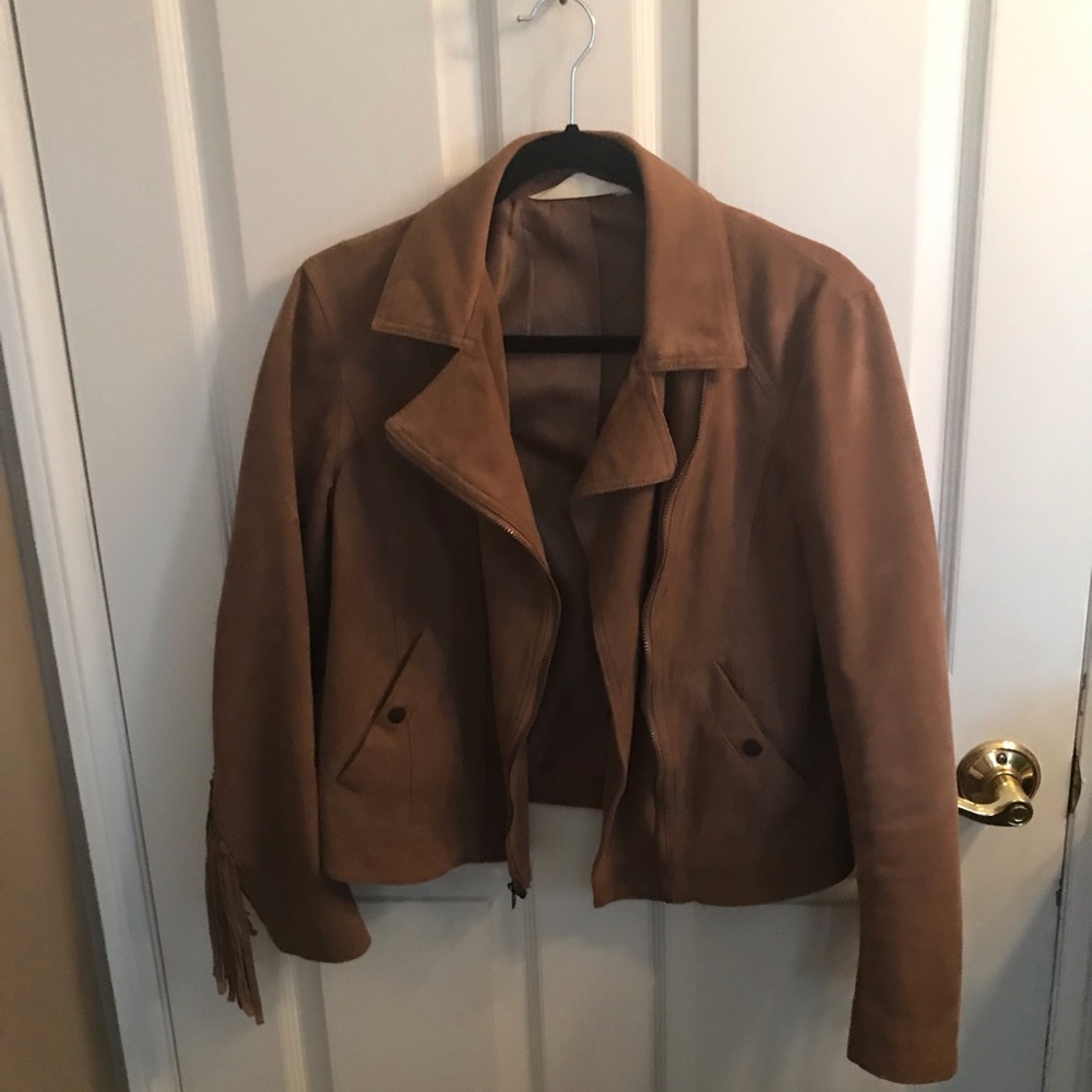 Hollister suede fringe jacket size Medium